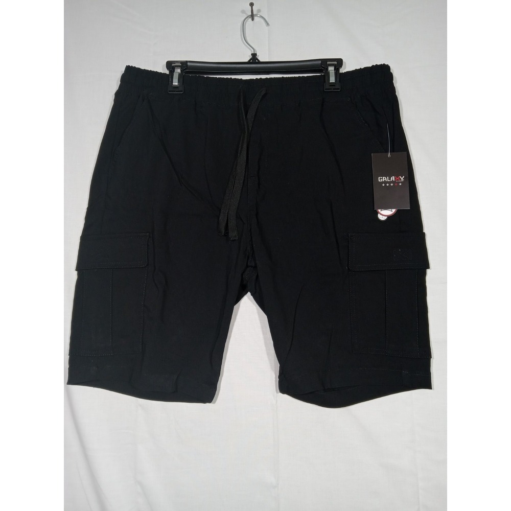 Galaxy By Havic Cargo Shorts Mens 2XL XXL Black Draw String